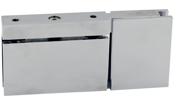 VH108: Top or Bottom Mount Pivot Hinge With Attached U-Clamp , Square Edge Style.