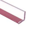EPLJ12X12: Jamba L transparente, ambas patas duras, sin paragolpes blando, 1/2" X 1/2", 80" y 95" de largo.
