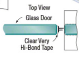 ESDTDFT2: Translucent Vinyl Double  "T" Fin seal,  5/16" Maximum Gap with 3M Tape.