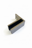 FS90W:  Frameless  Stiffener, 90 Degree   Glass Connector, Wall Mount.