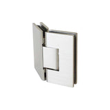 HH104A: Heavy Duty Glass to Glass Hinge, 135 Degree Adjustable, Square Style.