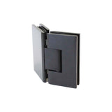 HH104A: Heavy Duty Glass to Glass Hinge, 135 Degree Adjustable, Square Style.