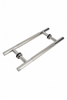 KNLP8X8: Stainless Steel  Knurled Ladder Pull, 8" CTC, 12" Overall, With Metal Washer.