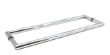 MT18X18WSS : 18" Round Tubing Mitered Corner Towel bar, Back to Back Mount, Stainless Steel Material, With Metal Washers.