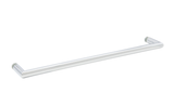 MT24WSS:  24" Stainless Steel  Round Mitered Corner Towel Bar, Single Side Glass Mount.