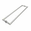 MT24X24WSS : Barra de toalla de estilo inglete de 24", montaje de doble lado, material de acero inoxidable, con arandelas de metal.
