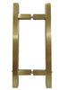 SQLP8X8SS: Square Ladder Pull,  Back-to-Back, Stainless Steel. 8" CTC.