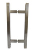 SQLP8X8SS: Square Ladder Pull,  Back-to-Back, Stainless Steel. 8" CTC.