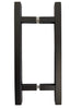 SQLP8X8SS: Square Ladder Pull,  Back-to-Back, Stainless Steel. 8" CTC.
