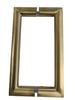 SM8X8SS:    Square halfmoon  style door pull, 8" CTC,  back to back mount.