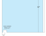 PSD7828-10,  Standard  Pivot Hinge Door, 3/8‚ Clear Tempered Glass , 28"x 78".