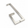 SQ6X18BR: Juego de tirador de 6" + toallero de 18", estilo cuadrado. Material de latón.