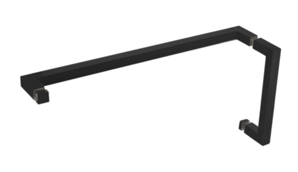 SQ8X24SS: Stainless Steel Square Tubing Mitered Corner Pull Handle/Towel Bar Combination .