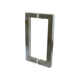 SQ8X8SS:   Stainless steel square door pull, 8" CTC,  back to back mount.