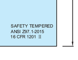 WAGD7831, Washington Series Tempered Glass Sliding Door.