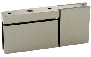 VH108: Top or Bottom Mount Pivot Hinge With Attached U-Clamp , Square Edge Style.