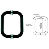 BM6X6WBR: Brass Back-to-Back Tubular Pull Handle with Metal Washers