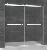 Miami Series Barn style sliding bypass shower door hardware kit.