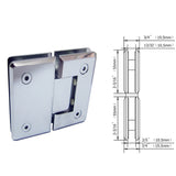 SH203-Standard Duty Shower Door Hinges, Beveled