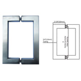 SQ6X6SS: Stainless Steel Back-to-Back Square Tubing Mitered Corner Pull Handles